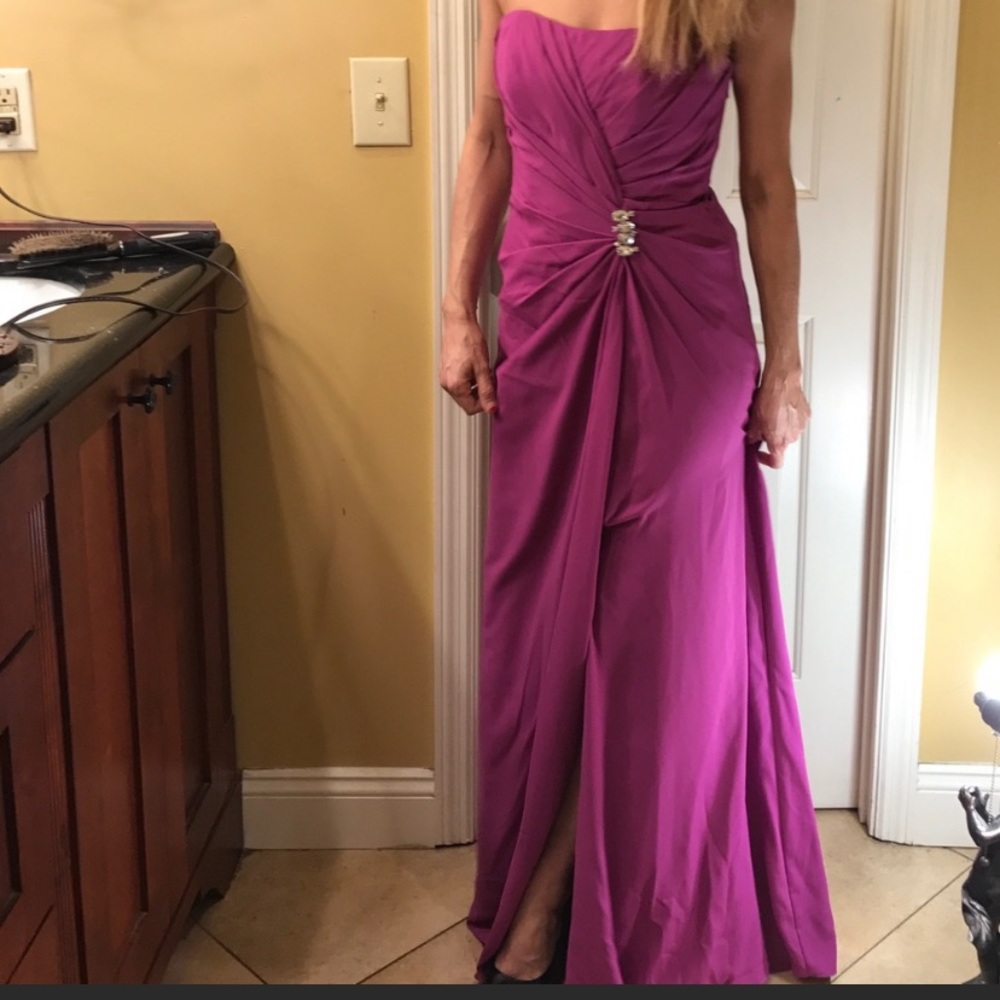 David’s Bridal NWT strapless maxi dress Size 0
